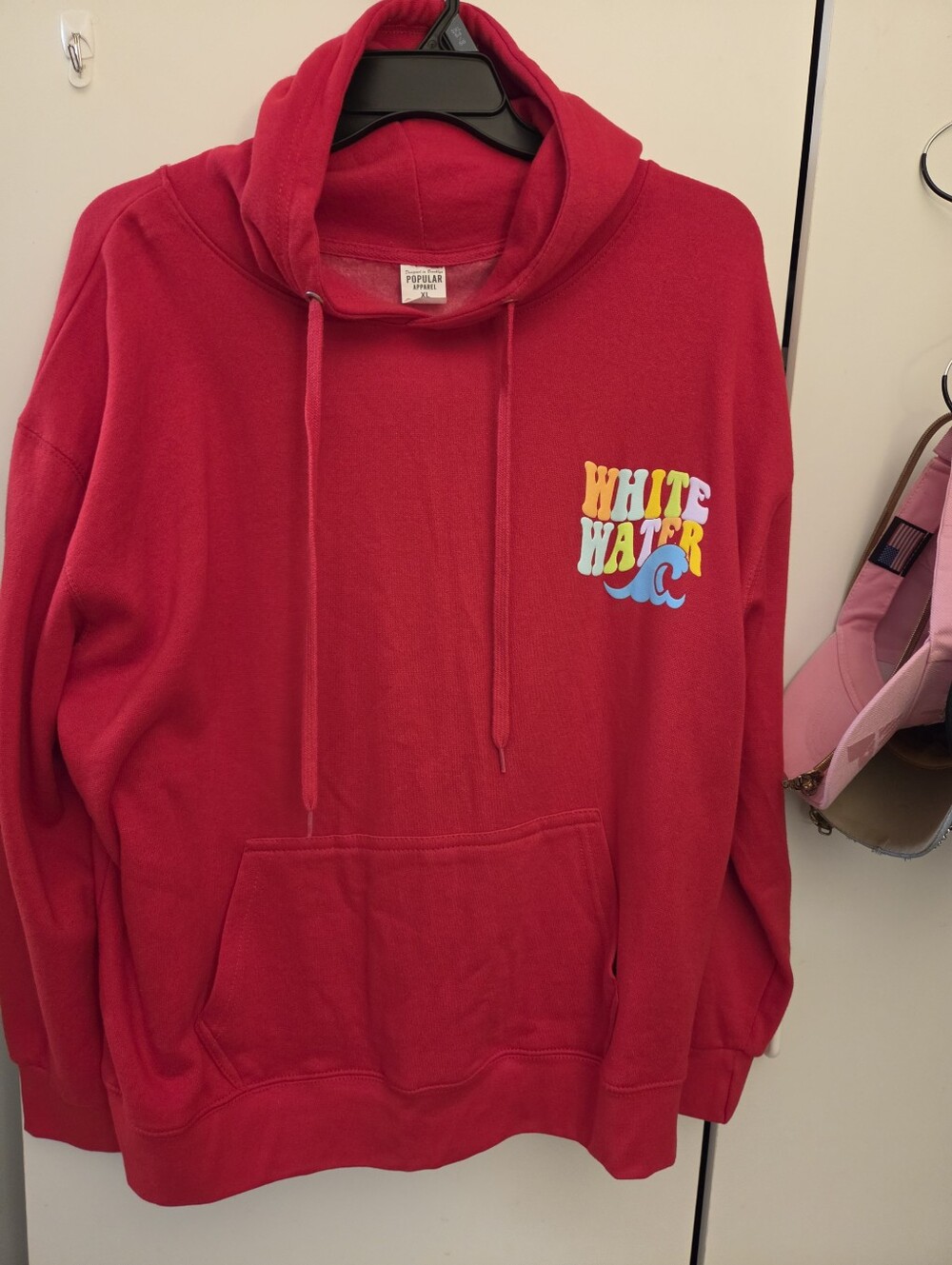 Red 'White Water' Pullover Hoodie - NewYork Popular